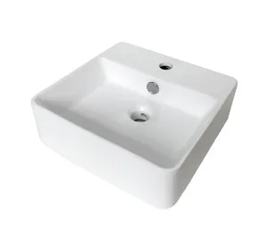 Above Counter Wall Hung Gloss White Basin 1 Tap Hole With Overflow 380x380x120 by Otti Australia, a Basins for sale on Style Sourcebook