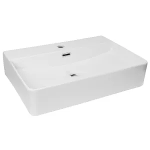 Above Counter Wall Hung Gloss White Basin 1 Tap Hole with Overflow 600x420x120 by Otti Australia, a Basins for sale on Style Sourcebook