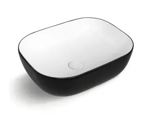 Artis Square 500x395x140 Matte Black & Matte White Basin by Otti Australia, a Basins for sale on Style Sourcebook