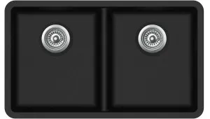 Double Black Kitchen Sink - Sink Dimensions 810x480 - Bowl Dimensions 370x430x230 With drainer by Otti Australia, a Kitchen Sinks for sale on Style Sourcebook