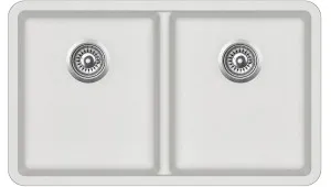 Double White Kitchen Sink - Sink Dimensions 810x480 - Bowl Dimensions 370x430x230 With drainer by Otti Australia, a Kitchen Sinks for sale on Style Sourcebook