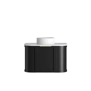 Hampshire 750mm Satin Black Wall Hung Curve Vanity with Matte White Top by Otti Australia, a Vanities for sale on Style Sourcebook