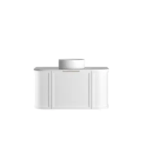 Hampshire 900mm Satin White Wall Hung Curve Vanity with Natural Carrara Marble Top by Otti Australia, a Vanities for sale on Style Sourcebook