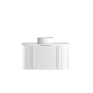 Hampshire 900mm Satin White Wall Hung Curve Vanity with Pure White Top by Otti Australia, a Vanities for sale on Style Sourcebook