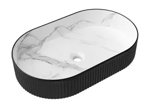 Kensington Oval 560x350x120 Matte Black & Matte White Carrara Basin by Otti Australia, a Basins for sale on Style Sourcebook