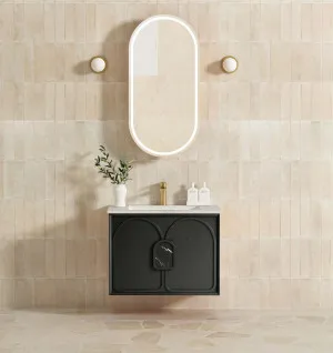 Laguna Mk II 750mm Black Oak Wall Hung Vanity with Undermount Natural Carrara Marble Top & Basin by Otti Australia, a Vanities for sale on Style Sourcebook