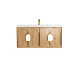 Laguna Mk II Mk II 1200mm Natural Woodland Oak Wall Hung Vanity with Ceramic Top by Otti Australia, a Vanities for sale on Style Sourcebook