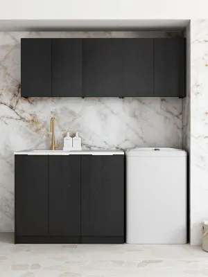 Laundry Kit 1715B Byron/Bondi Black Oak with Cloudy Carrara Top by Otti Australia, a Cabinetry for sale on Style Sourcebook