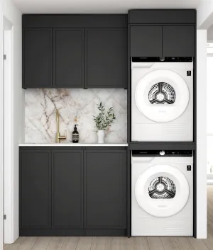 Laundry Kit 1715C Hampshire Black with Pure White Top by Otti Australia, a Cabinetry for sale on Style Sourcebook
