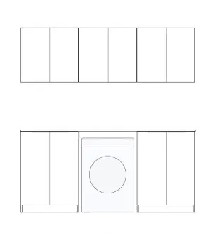 Laundry Kit 1960B Bondi White with Matte White Top by Otti Australia, a Cabinetry for sale on Style Sourcebook