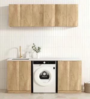 Laundry Kit 1960B Byron/Bondi Natural Oak with Pure White Top by Otti Australia, a Cabinetry for sale on Style Sourcebook