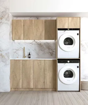 Laundry Kit 1960C Byron/Bondi Natural Oak with Matte White Top by Otti Australia, a Cabinetry for sale on Style Sourcebook