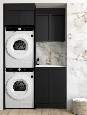 Laundry Kit 1960C Hampshire Black with Cloudy Carrara Top by Otti Australia, a Cabinetry for sale on Style Sourcebook
