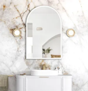 LED Archie 1200x800 White Metal Frame Mirror by Otti Australia, a Mirrors for sale on Style Sourcebook