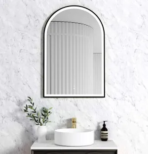LED Archie 900x600 Black Metal Frame Mirror by Otti Australia, a Mirrors for sale on Style Sourcebook