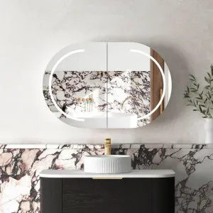 LED Bondi 900x600 Black Oak Shaving Cabinet - Premium by Otti Australia, a Shaving Cabinets for sale on Style Sourcebook