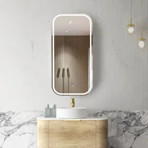 LED Newport 900x450 Natural Oak Shaving Cabinet Soft Square by Otti Australia, a Shaving Cabinets for sale on Style Sourcebook
