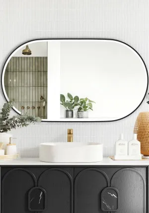 LED Noosa 1200x750 Black Metal Frame Mirror by Otti Australia, a Mirrors for sale on Style Sourcebook