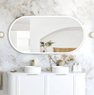 LED Noosa 1500x750 White Metal Frame Mirror by Otti Australia, a Mirrors for sale on Style Sourcebook