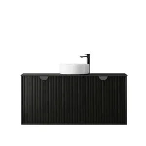 Marlo 1200mm Matte Black Wall Hung Vanity with Empire Black Top 2TH by Otti Australia, a Vanities for sale on Style Sourcebook