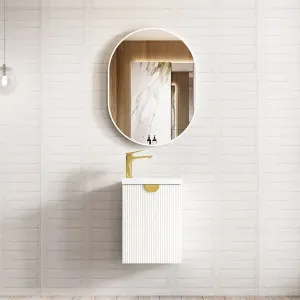 Mini Ensuite Vanity 400mm Matte White Fluted Vanity (with Basin) 
 by Otti Australia, a Vanities for sale on Style Sourcebook