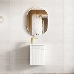 Mini Ensuite Vanity 400mm Matte White Fluted Vanity (with Basin) 
 by Otti Australia, a Vanities for sale on Style Sourcebook