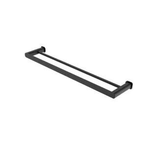 Oskar 600mm Matte Black Double Towel Rail by Otti Australia, a Towel Rails for sale on Style Sourcebook
