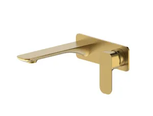 Oskar Wall Basin Mixer Brushed Gold by Otti Australia, a Bathroom Taps & Mixers for sale on Style Sourcebook