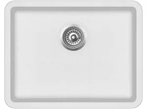 Single White Kitchen Sink - Sink Dimensions 585x460 - Bowl Dimensions 535x410x210 Min Cabinet Size 45cm With Strainer by Otti Australia, a Kitchen Sinks for sale on Style Sourcebook