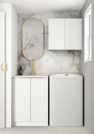 Wall and Base Cabinets Kit 650 Noosa White with Cloudy Carrara Top by Otti Australia, a Cabinetry for sale on Style Sourcebook