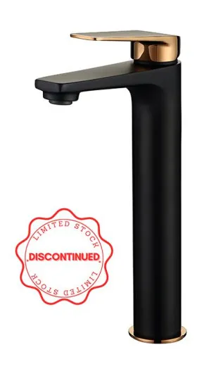 Zevio Tall Basin Mixer Matte Black & Rose Gold by Otti Australia, a Bathroom Taps & Mixers for sale on Style Sourcebook