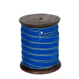 Luxe Gold Edge Ribbon Roll Blue 10m by Florabelle Living, a Decorative Accessories for sale on Style Sourcebook