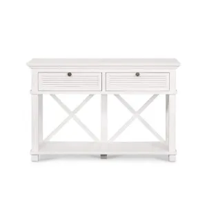 West Beach 2 Drawer Hamptons 130cm Console White by Florabelle Living, a Console Table for sale on Style Sourcebook