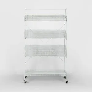 Metal Flower Rack with 4 Shelf White by Florabelle Living, a Plants for sale on Style Sourcebook