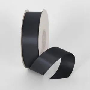 Charcoal 91.4m - 25mm Double Sided Satin Ribbon P077 by Florabelle Living, a Decorative Accessories for sale on Style Sourcebook