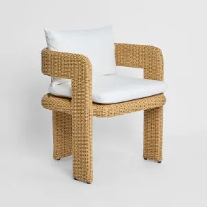 Cassius Outdoor Occasional Dining Chair Natural by Florabelle Living, a Dining Chairs for sale on Style Sourcebook