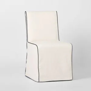 Clifton Dining Chair Slip Cover Ivory w/ Navy Piping by Florabelle Living, a Dining Chairs for sale on Style Sourcebook