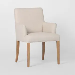 Clifton Dining Chair w/ Arms Beige by Florabelle Living, a Dining Chairs for sale on Style Sourcebook
