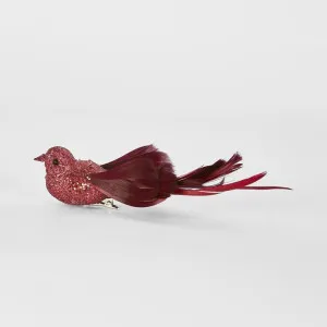Stree Clip on Bird Burgundy (Set of 6) by Florabelle Living, a Christmas for sale on Style Sourcebook