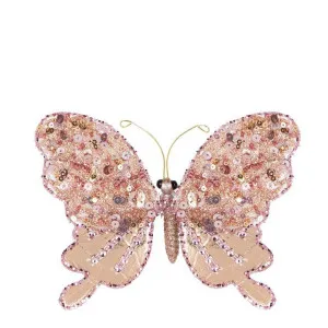 Nephune Glitter Clip On Butterfly Dusty Pink by Florabelle Living, a Christmas for sale on Style Sourcebook