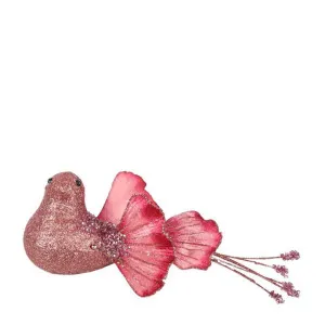 Ginko Glitter Clip on Bird Pink by Florabelle Living, a Christmas for sale on Style Sourcebook