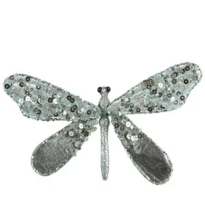 Shayle Glitter Clip on Dragonfly Blue by Florabelle Living, a Christmas for sale on Style Sourcebook