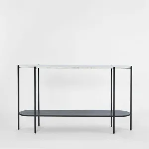 The James Marble Console Large Black/White by Florabelle Living, a Console Table for sale on Style Sourcebook