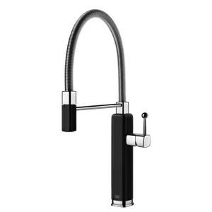 Gessi Happy Semi-Professional Gooseneck Mixer Tap Gloss Black 60061-102 by Gessi, a Kitchen Taps & Mixers for sale on Style Sourcebook
