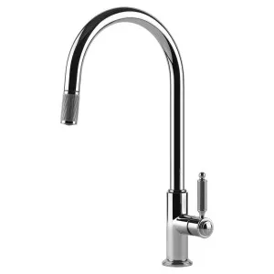 Gessi Venti20 Gooseneck Pull Out Mixer Tap Chrome 60622-031 by Gessi, a Kitchen Taps & Mixers for sale on Style Sourcebook