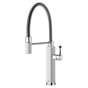 Gessi Happy Semi-Professional Gooseneck Mixer Tap Gloss White 60061-298 by Gessi, a Kitchen Taps & Mixers for sale on Style Sourcebook