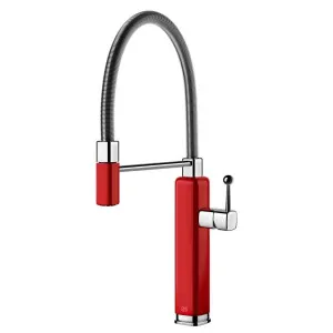 Gessi Happy Semi-Professional Gooseneck Mixer Tap Gloss Red 60061-851 by Gessi, a Kitchen Taps & Mixers for sale on Style Sourcebook