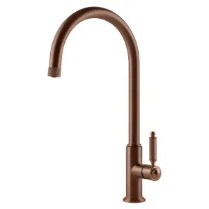 Gessi Venti20 Gooseneck Swivel Mixer Tap Brushed Copper 60620-708 by Gessi, a Kitchen Taps & Mixers for sale on Style Sourcebook