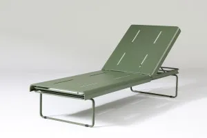 Parco Outdoor Sun Bed Olive by Seek & Ramble, a Outdoor Sunbeds & Daybeds for sale on Style Sourcebook