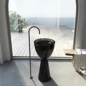 Wow Translucency Pedestal Basin Morion Black by Cassa Designs, a Basins for sale on Style Sourcebook